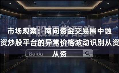 市场观察：南向资金交易圈中融资炒股平台的异常价格波动识别从资
