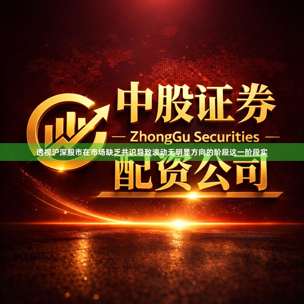 透视沪深股市在市场缺乏共识导致波动无明显方向的阶段这一阶段实